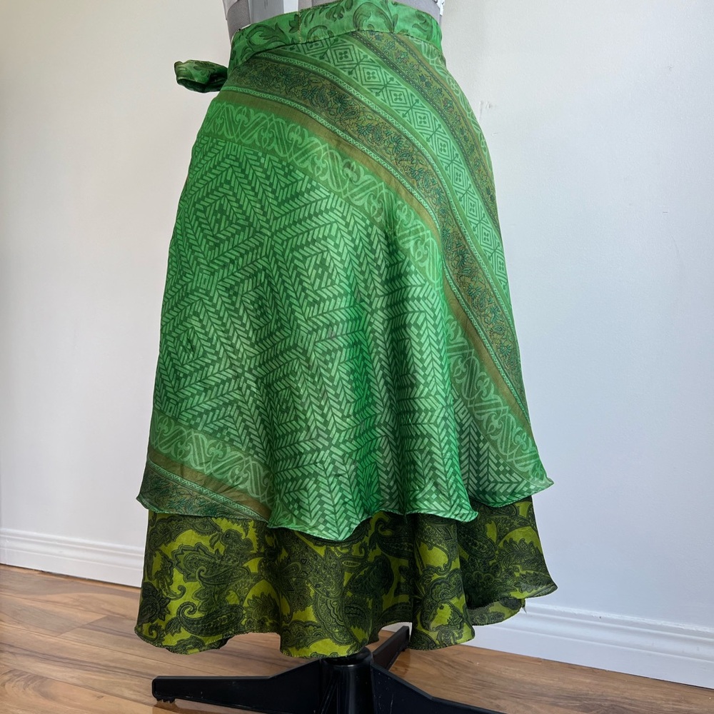 Wrap Sari 100% Silk Handmade in India With Love One Size Bohemian Festival